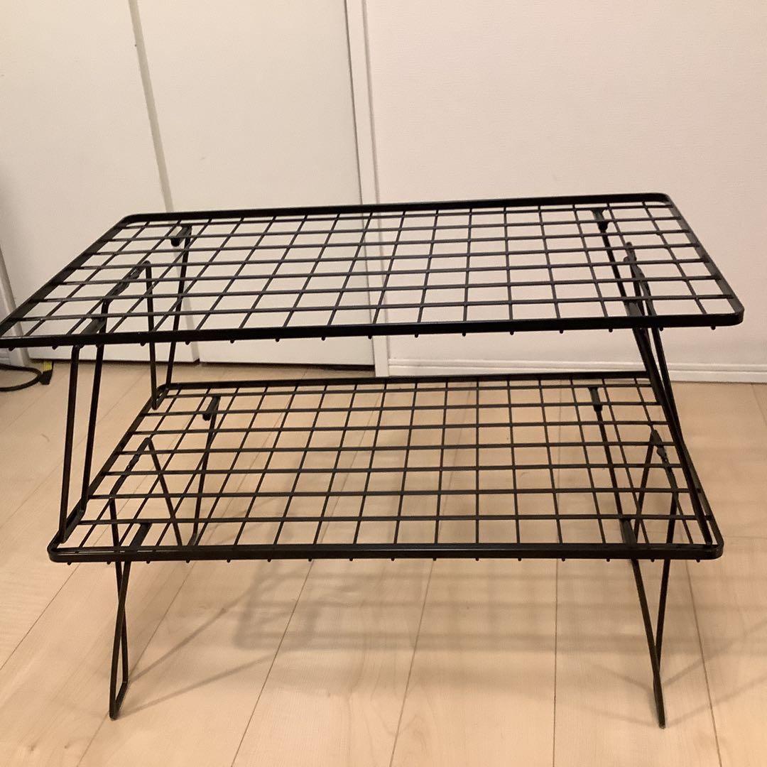 美品ユニフレームフィールドラック、純正天板、収納袋セット