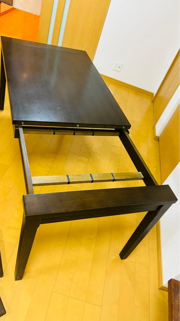 酵素。飛騨家具　イバタインテリア　二段伸縮可能ダイニングテーブル