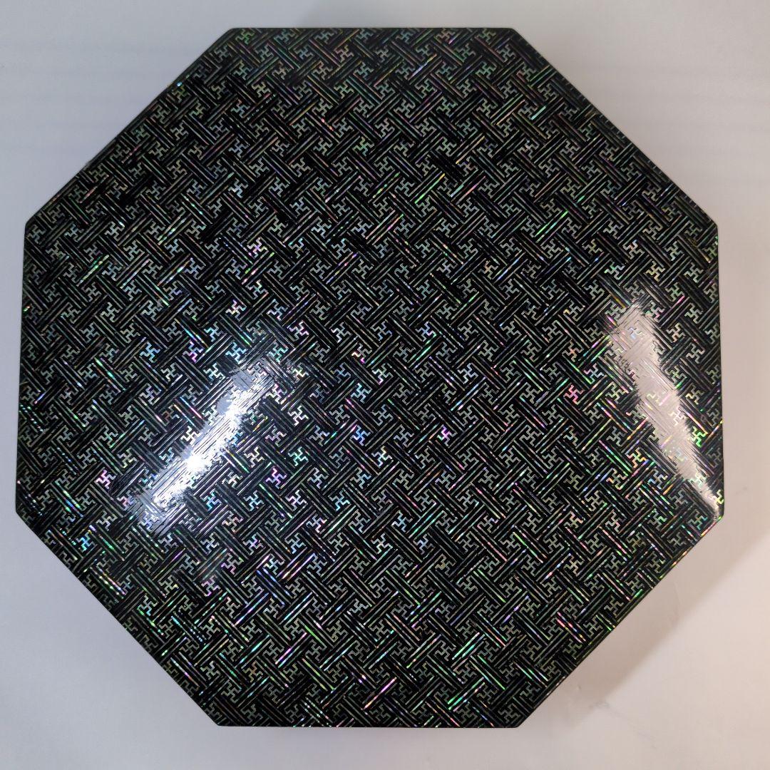 螺鈿　八角箱　重箱　年代物　韓国螺鈿　李朝螺鈿　アンティーク　骨董