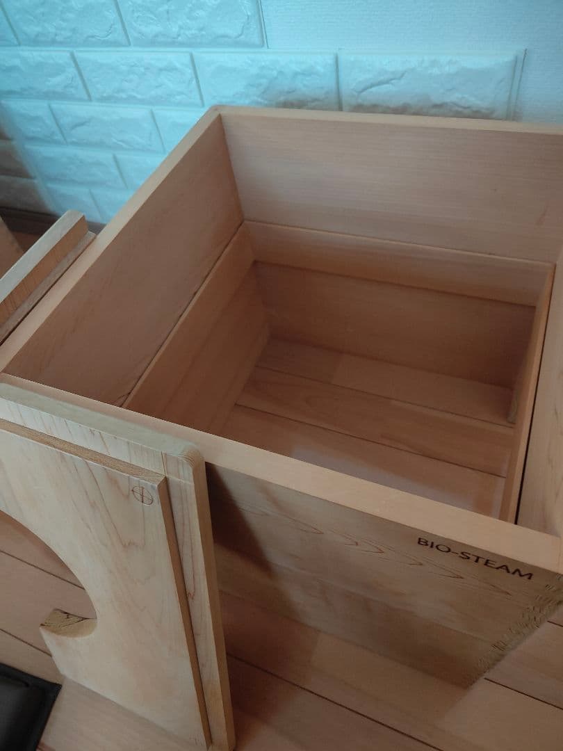 ビオスチーム専用国産ひのき椅子＆クッションセット