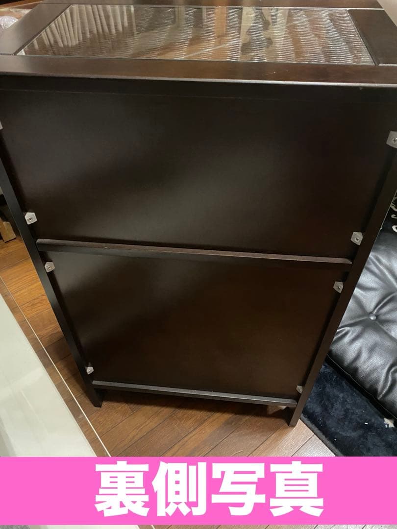 希少♦️高級 キャビネット♦️アジアンリゾート♦️天板 サイド ガラス 飾り棚♦️送料込