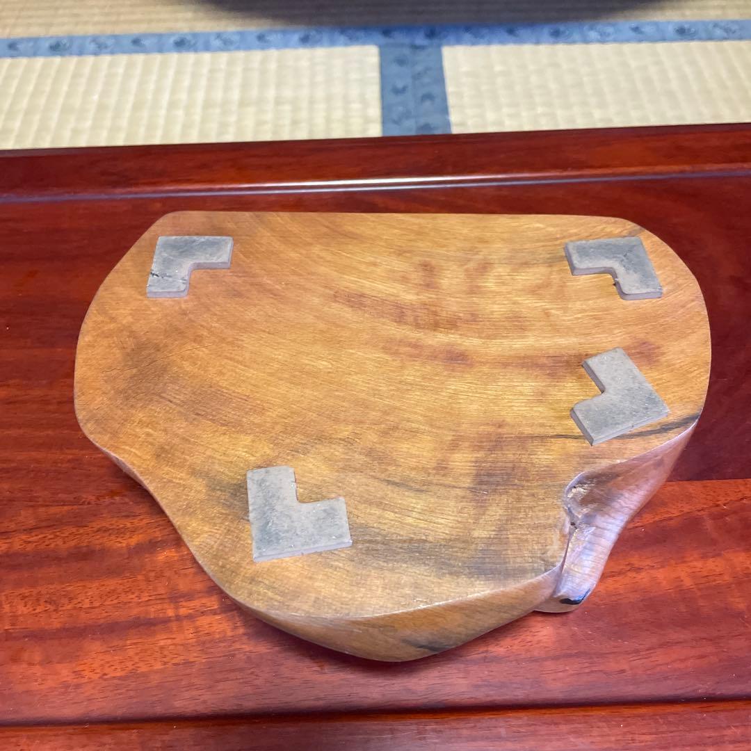 屋久杉　球体と不規則台座のセット