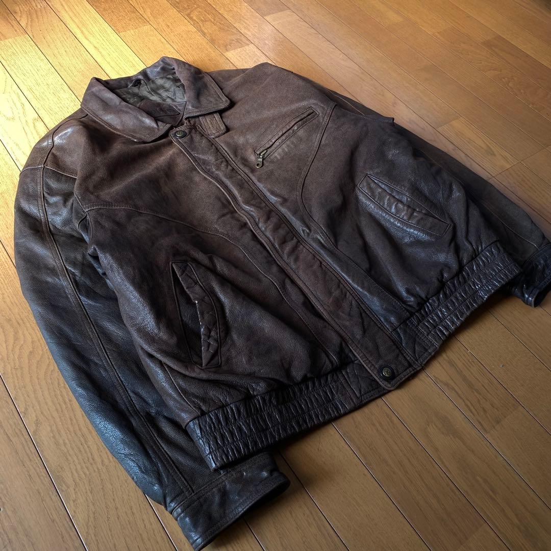 本革 90s レザージャケット G1 A2 フライトジャケット ライダース 短丈
