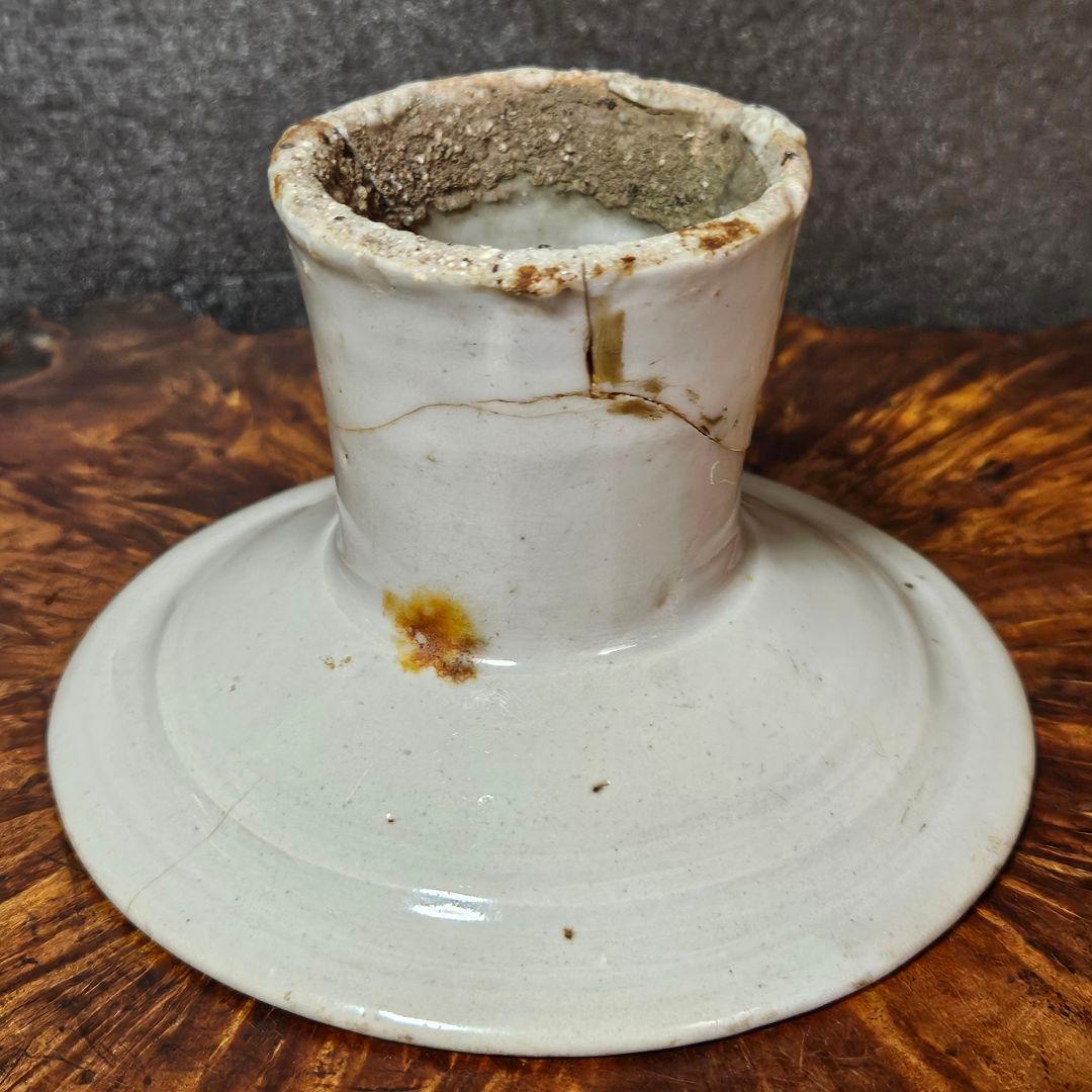 李氏朝鮮時代　李朝白磁　高台皿　台皿　祭器　高坏　李朝白磁皿　李朝堅手　李朝工芸