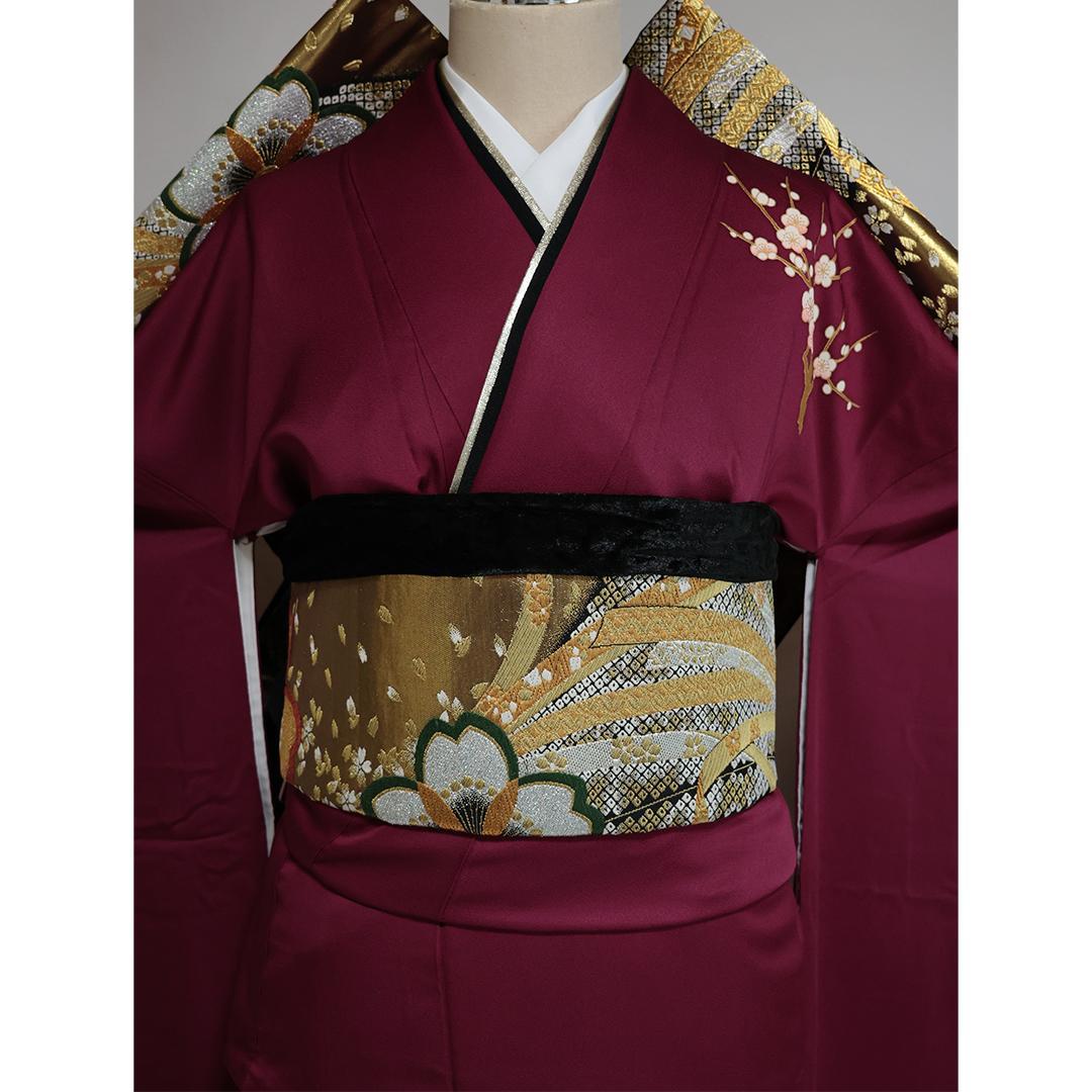 ヴィンテージ振袖■単品単体■161cm■成人式前撮り■帯オマケ品正絹HT03