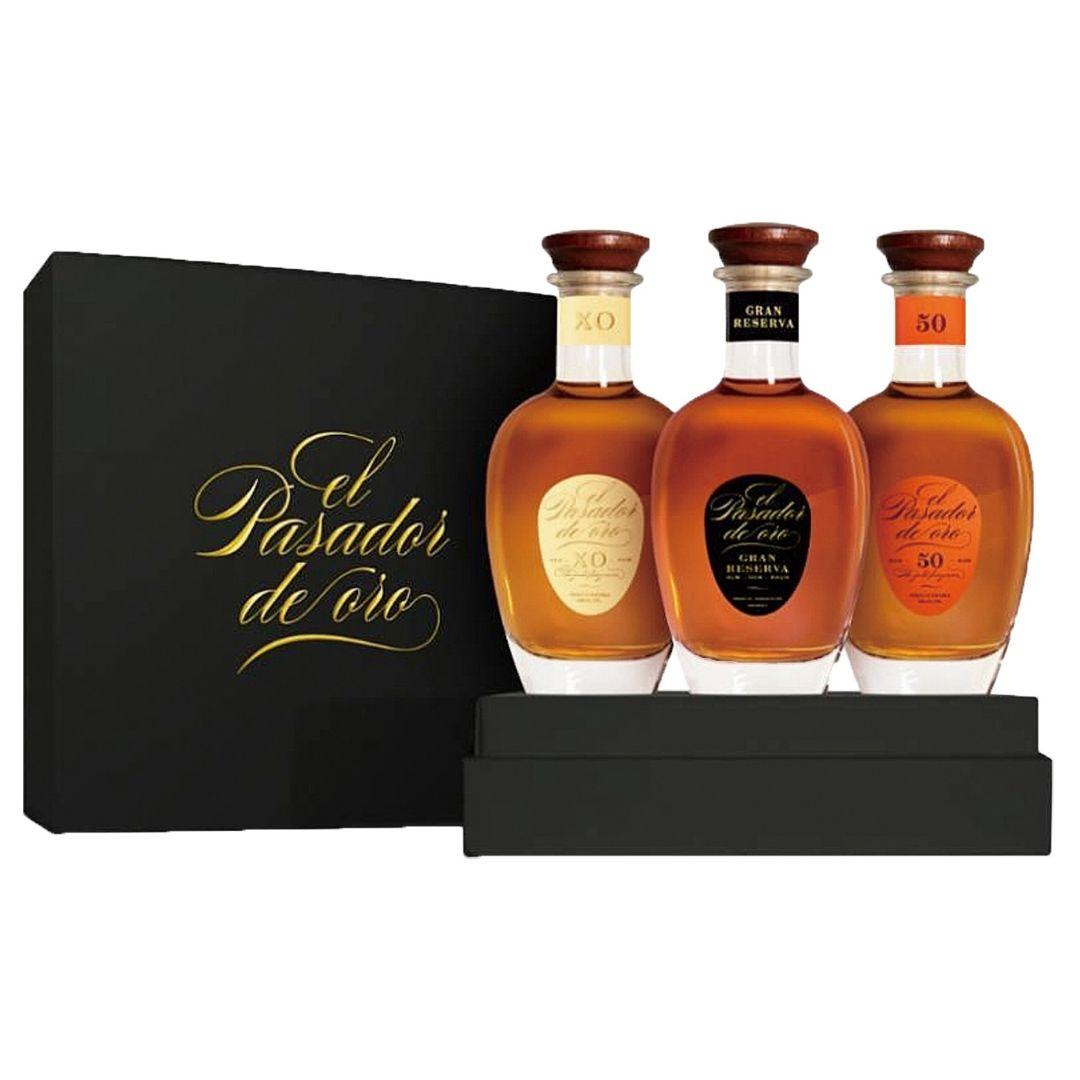 ラム酒 スピリッツ エル パサドール デ オロ コフレ デクヴェルト 3本セット