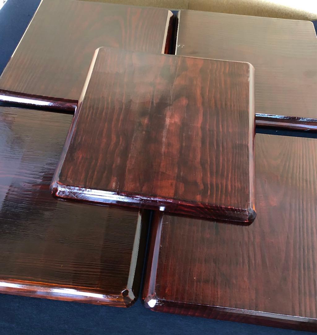 ❗️割引《R》伝統工芸 讃岐彫 讃岐膳5客 四方膳 会席膳 刳抜 251216お5