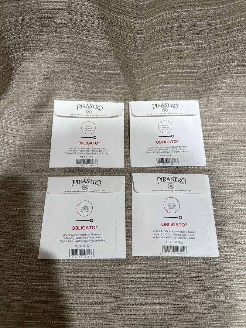 デッドストック品 バイオリン弦オブリガートセット