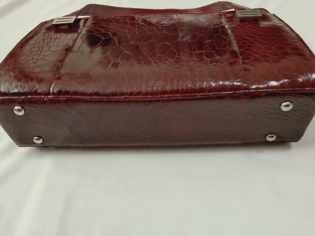 希少 タートルレザー ハンドバッグ 草履 亀革