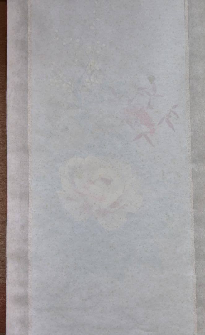 ＮＯ３四季花掛軸　野村石州作　絹本肉筆　共箱