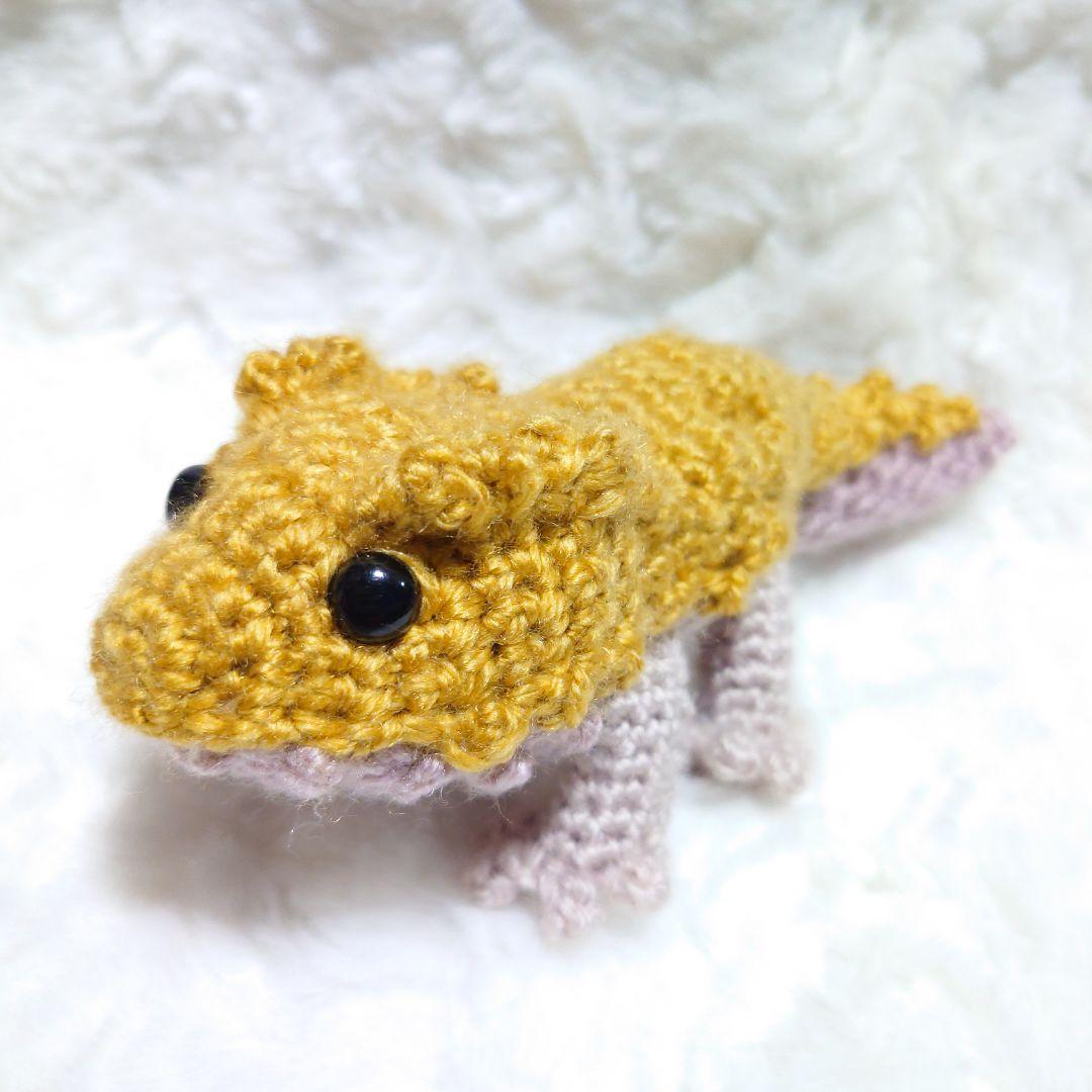 フトアゴヒゲトカゲ　あみぐるみ