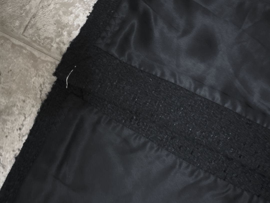 セオリーリュクス2023ツイードロングコート未使用ブラック