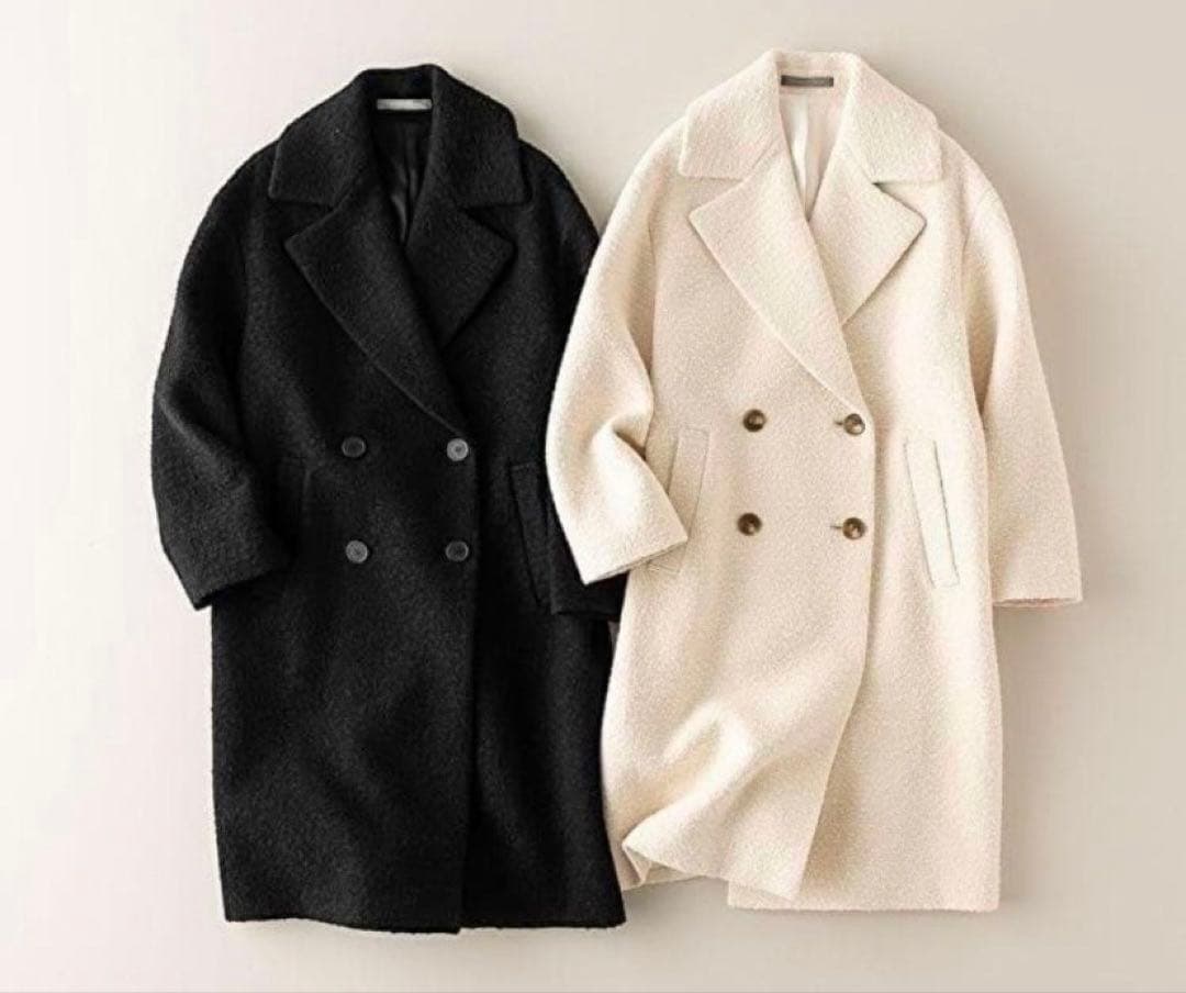 セオリーリュクス2023ツイードロングコート未使用ブラック