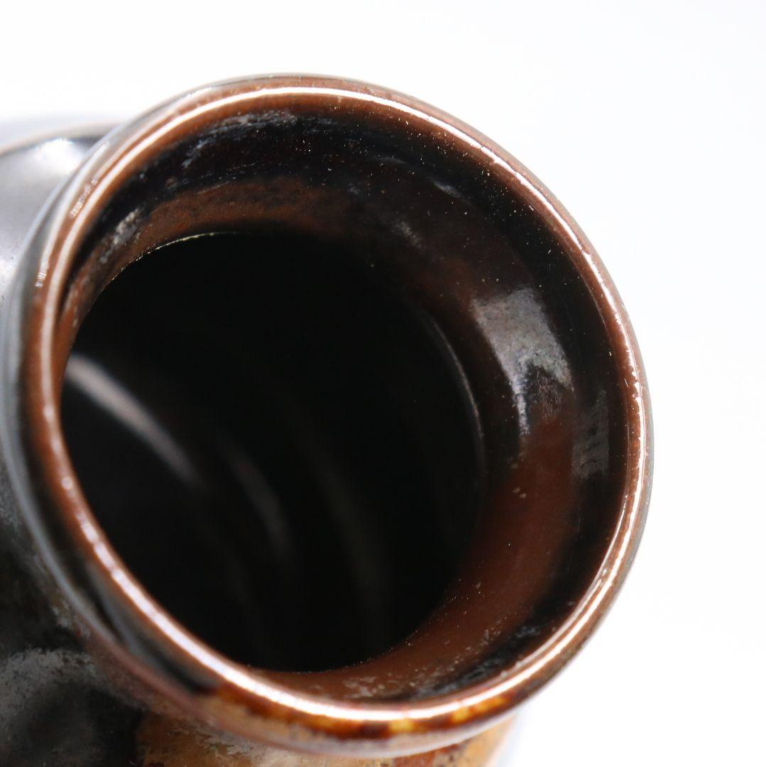 淡海ぜぜ 陽炎園(岩崎新定)造 膳所焼 侘助写 茶入 茶道具 共箱　V911