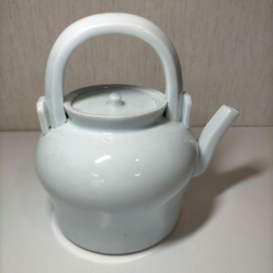 朝鮮古美術 　李朝白磁水注 　白磁提手水注