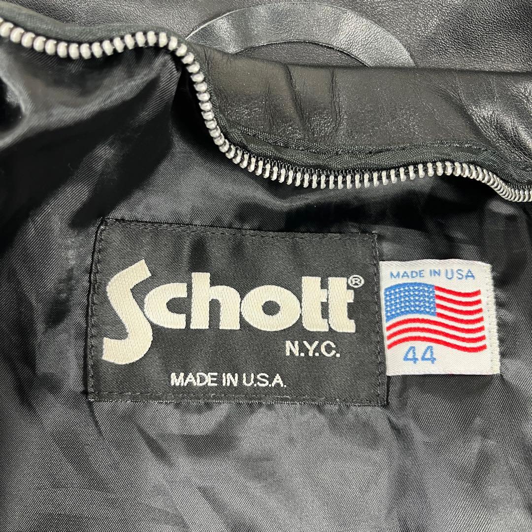 ✨極美品 ショット 641 ライダースジャケット 希少44 レザー 本革