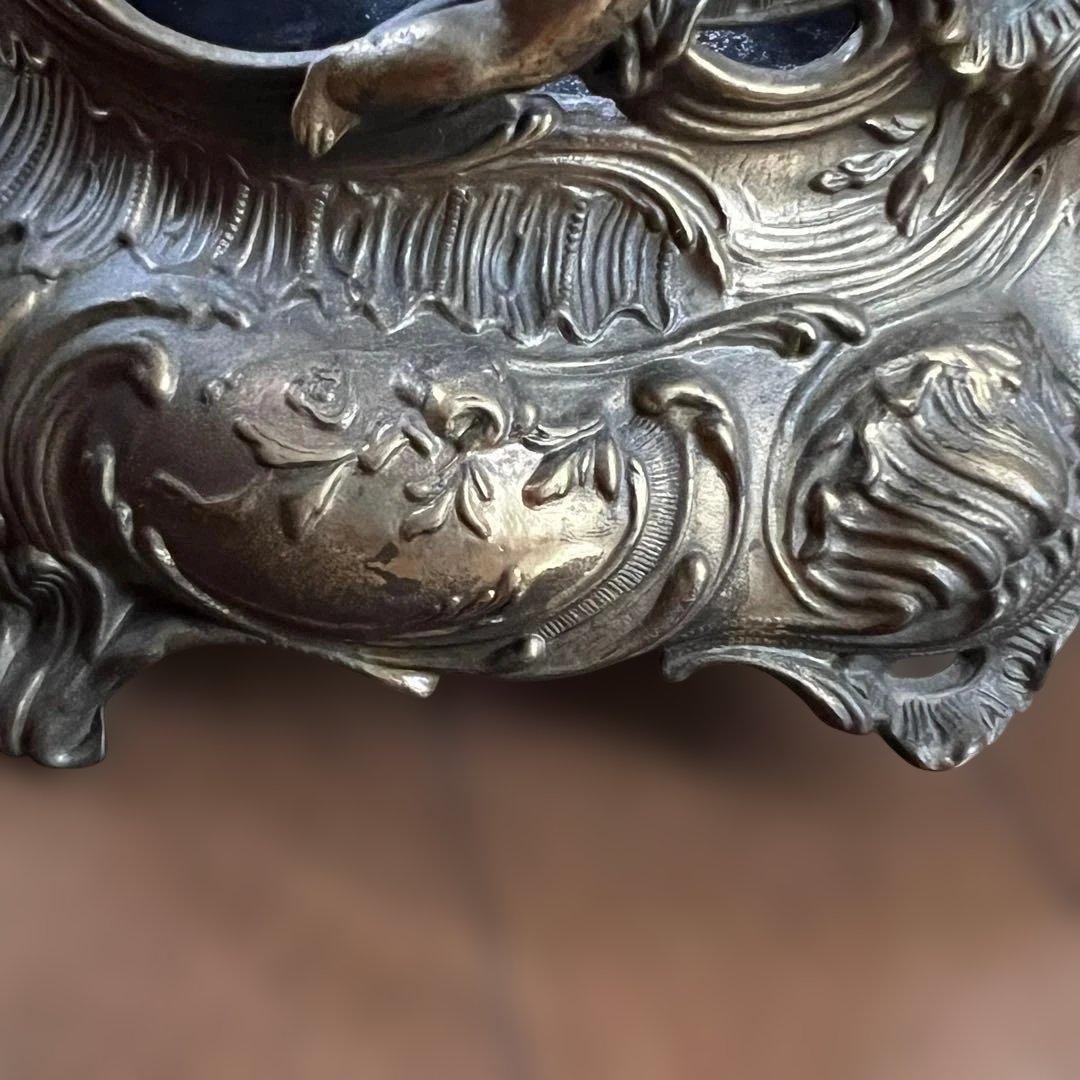 フランス アンティーク装飾ボウル 花器真鍮製 天使付き