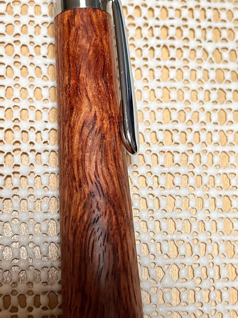 工房楔 花梨 虎杢 ルーチェペン 旧型クリップ