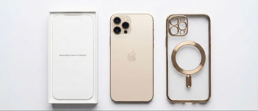 【美品】Apple iPhone 12 Pro 128GBゴールド 本体とケース