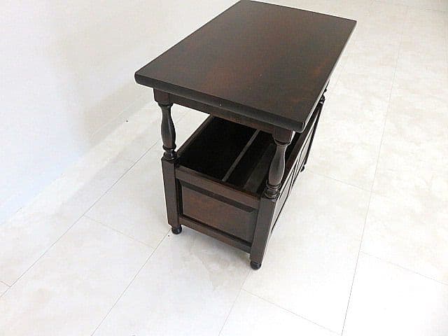 カ*ミ様 北海道民芸家具 樺無垢材サイドテーブル　　リビングテーブル/コンソール