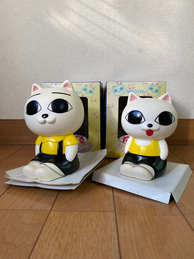 ねこぢる icバンク ソフビ　貯金箱　2体セット　大和堂　ねこぢるうどん