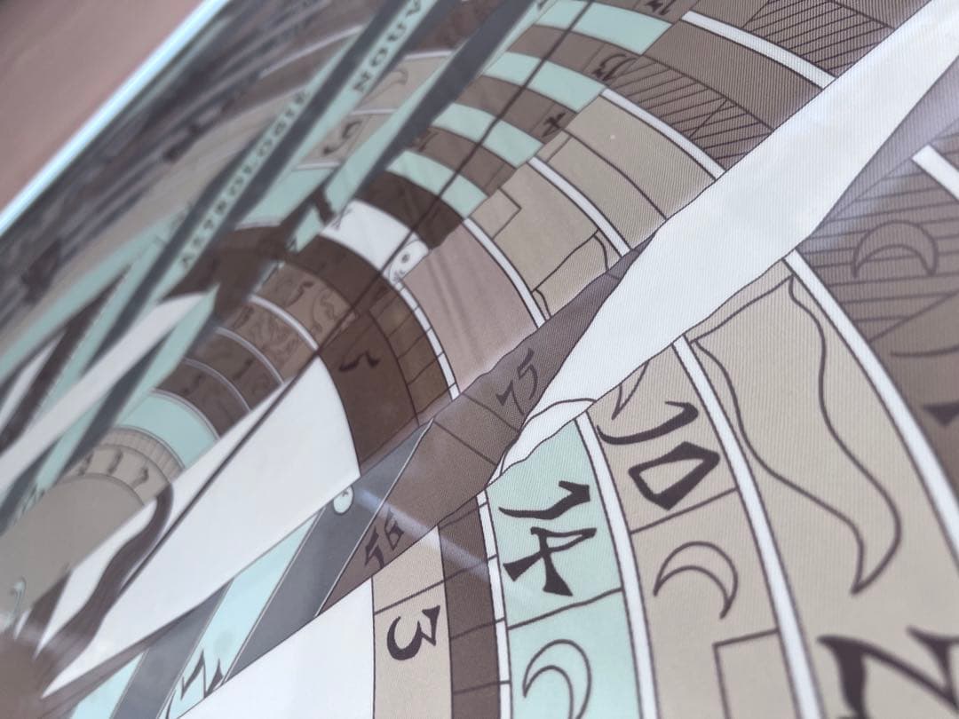 エルメス　スカーフ　額装