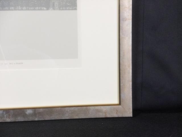 現代美術　佐藤亜土　直筆サイン『ルーブル正門』シルクスクリーン 0407C