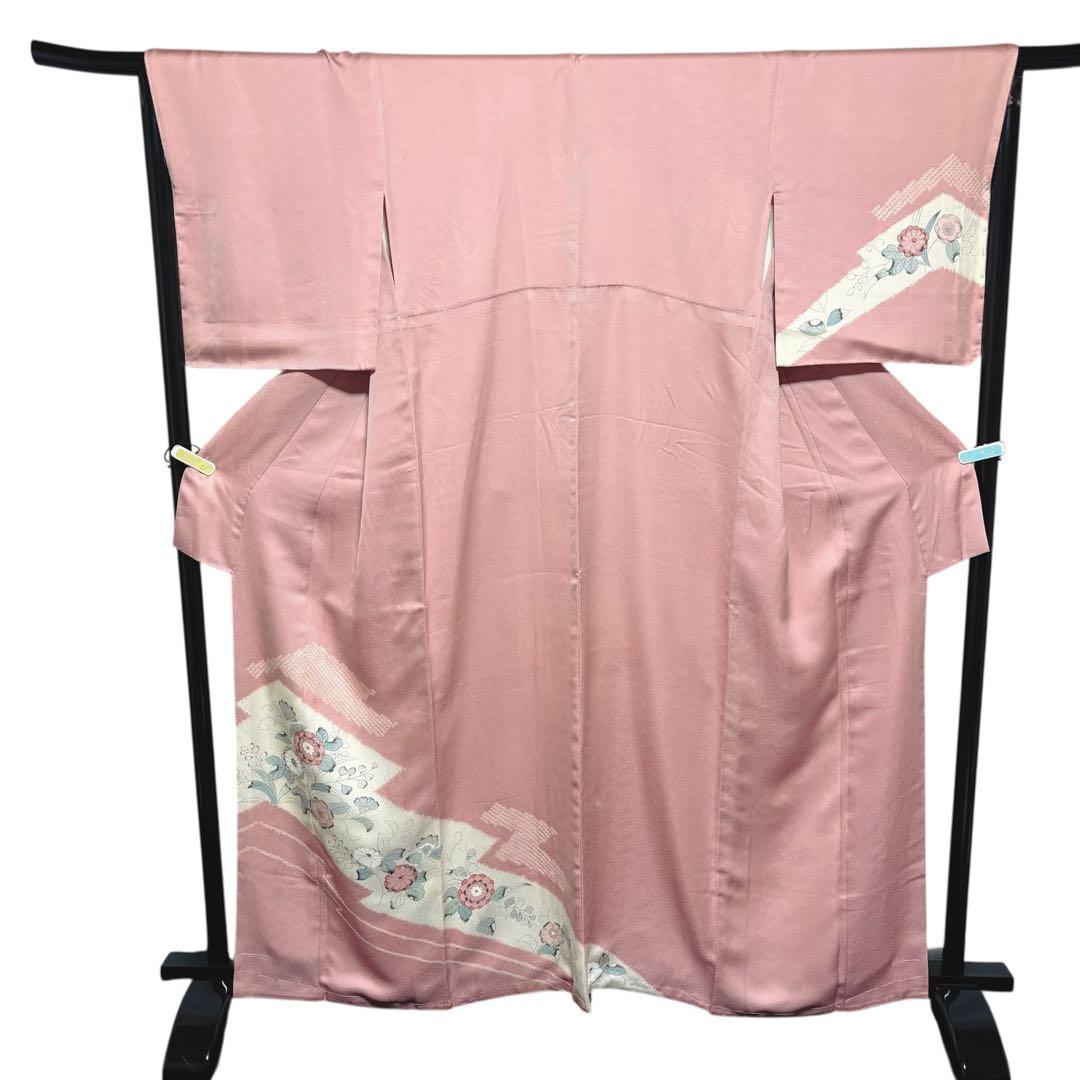 新品　ほぼ美品　袷　正絹　辻が花　訪問着　フルセット　4点　裄68