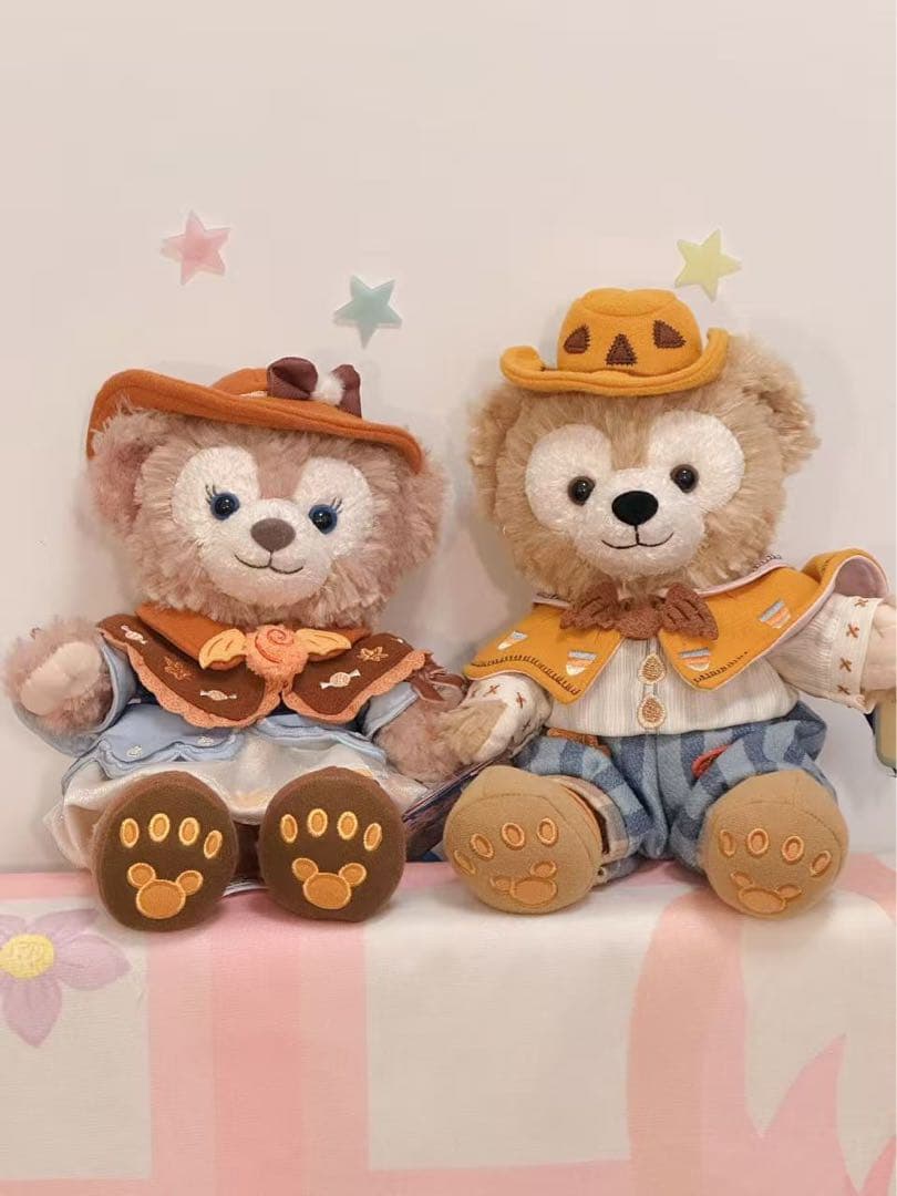 【お顔厳選】上海ディズニー　ハロウィン　ダッフィー&シェリーメイぬいぐるみSS