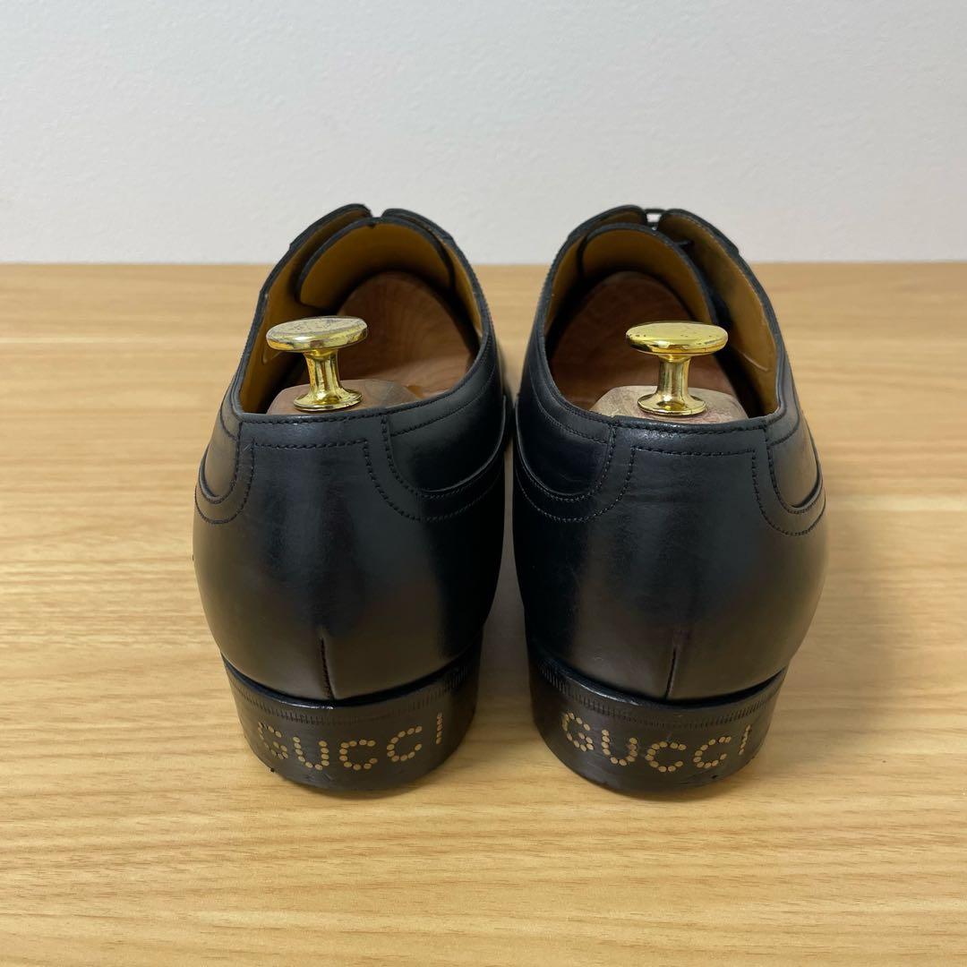 グッチ 547662 バック ロゴ ストレート チップ 革靴　11