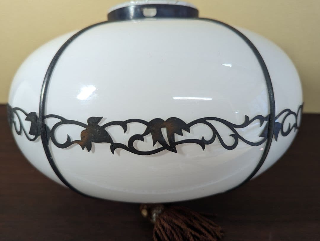 ペンダントライト 照明 昭和レトロ 大正ロマン 乳白色 当時物 アンティーク希少