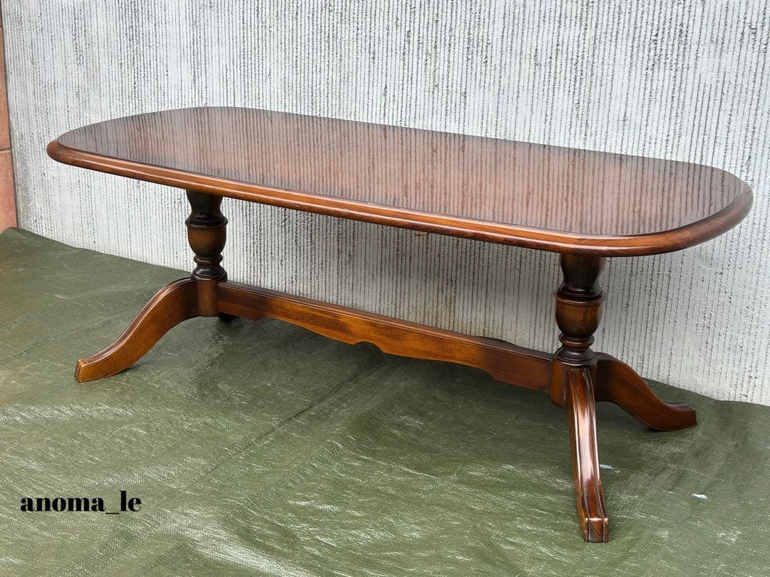 【センターテーブル】カリモク　コロニアル　昭和レトロヴィンテージ◎