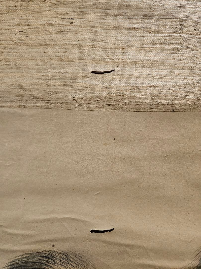 李朝虎図　無名　印鑑あり　水墨画 　掛軸