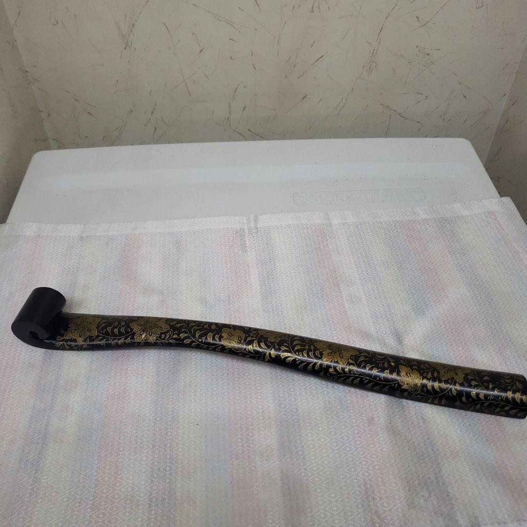 Ｂフライデー　蔵出し特価　漆器 沈金　笏　花柄装飾品