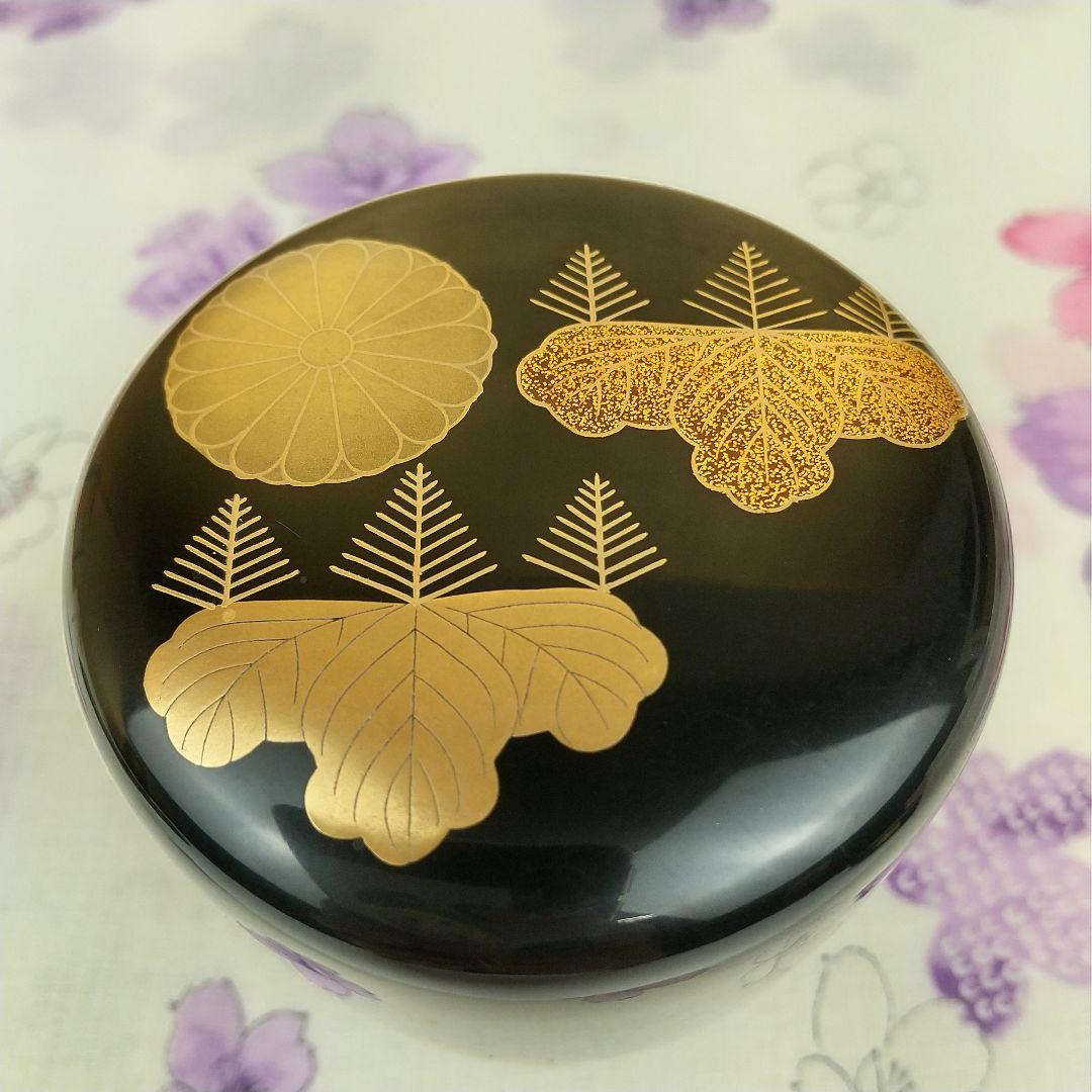 【お値下げしました！】茶道具　棗　桂山作　菊桐蒔絵　木製