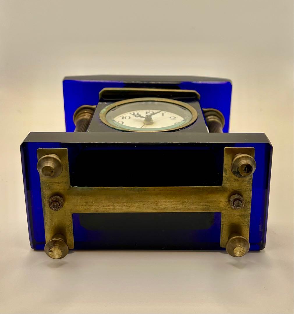 精工舎　SEIKOSHA 宮型ガラス置時計　アンティーク　大正ロマン　傷あり