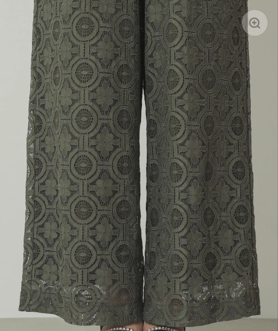 幾何学柄 レース セットアップ パンツ オケージョンドレス　Mサイズ