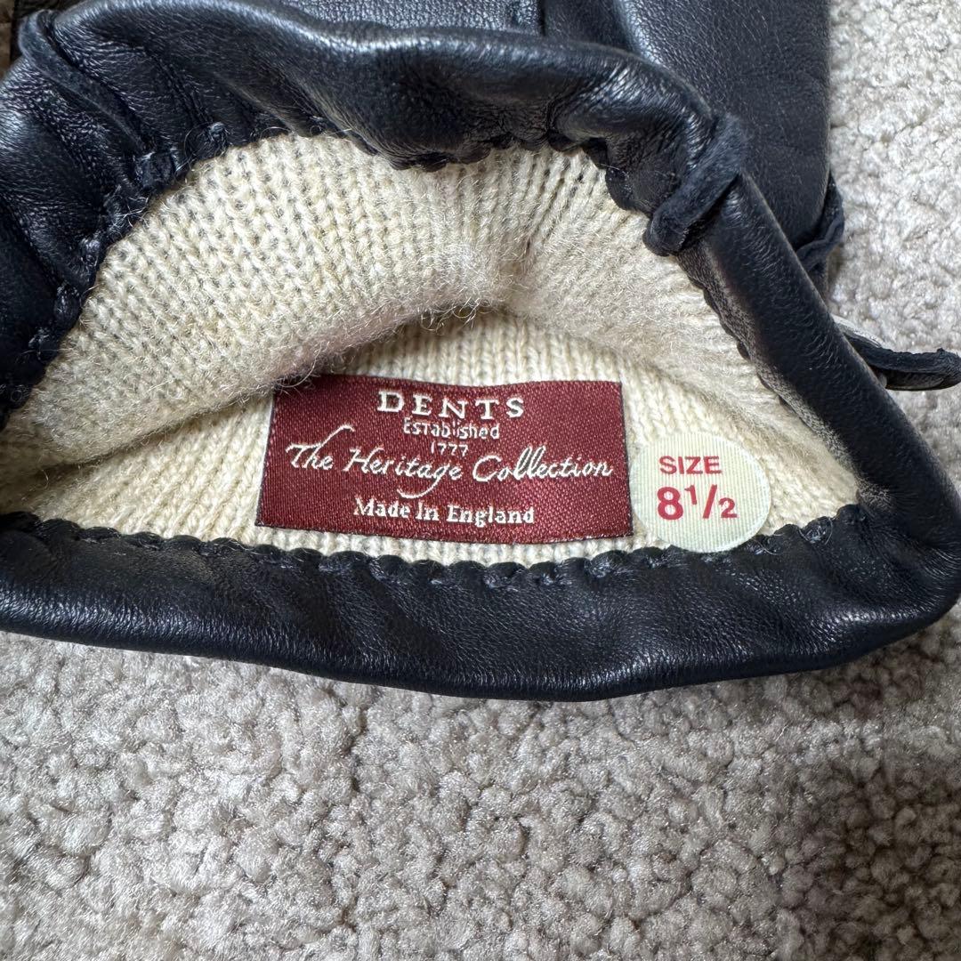 【DENTS】デンツ グローブ 本革 ヘアシープグローブカシミヤ100%