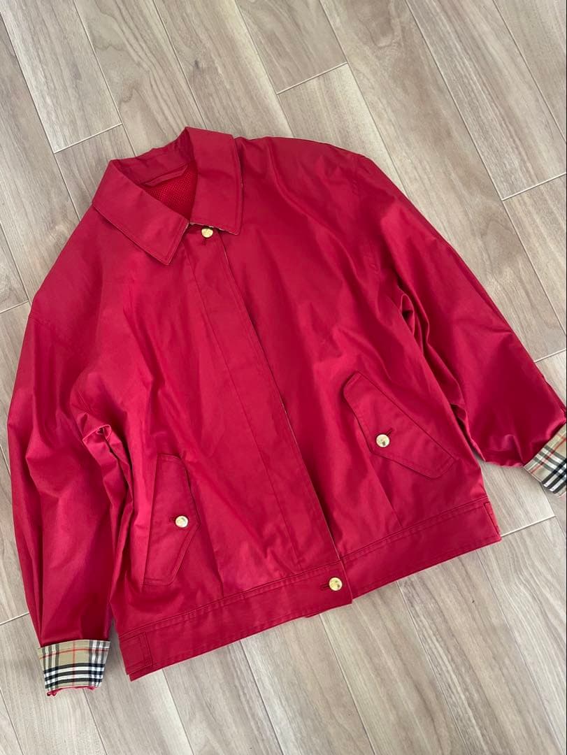 貴重✨ バーバリーズ　ジャンバー　ノバチェック　ジャケット　スイングトップ 赤