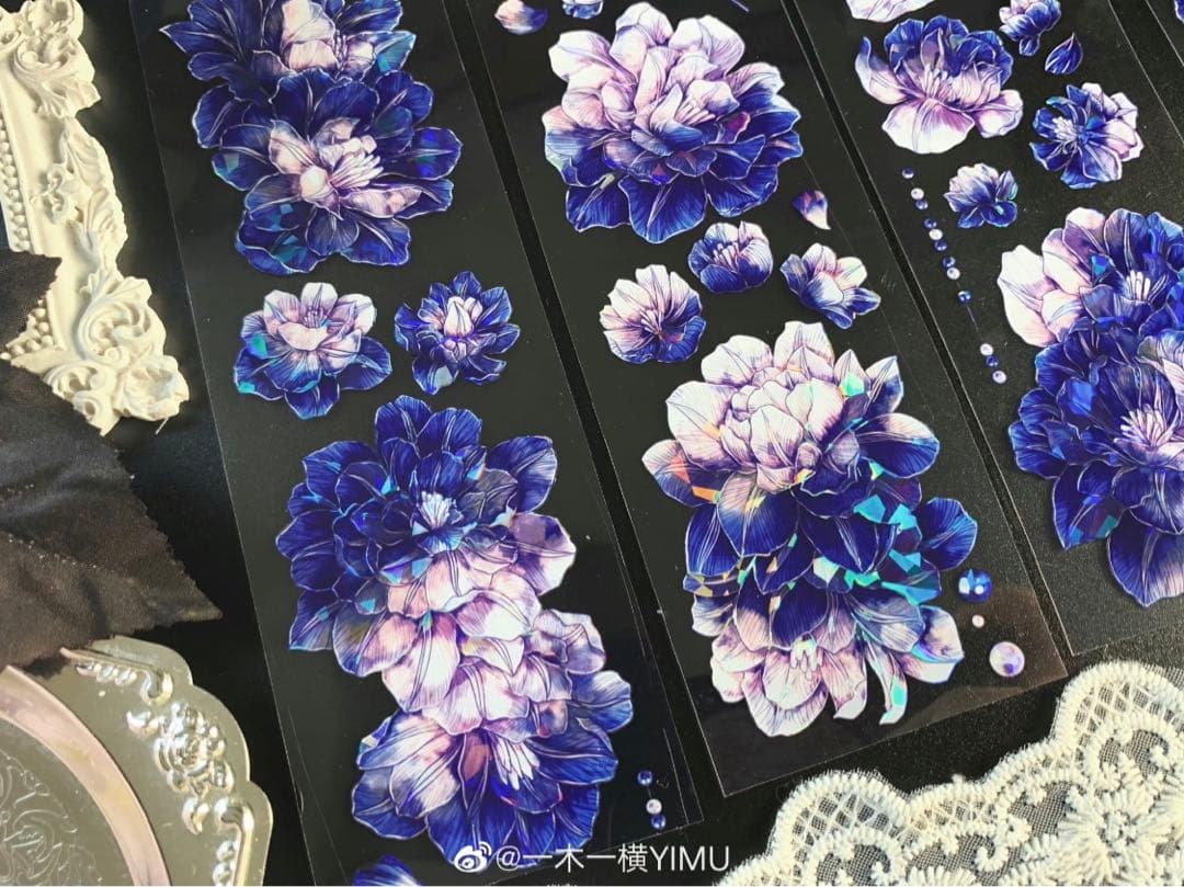 M1277.一木一横 墨韵流光 マスキングテープ 贝壳光PET