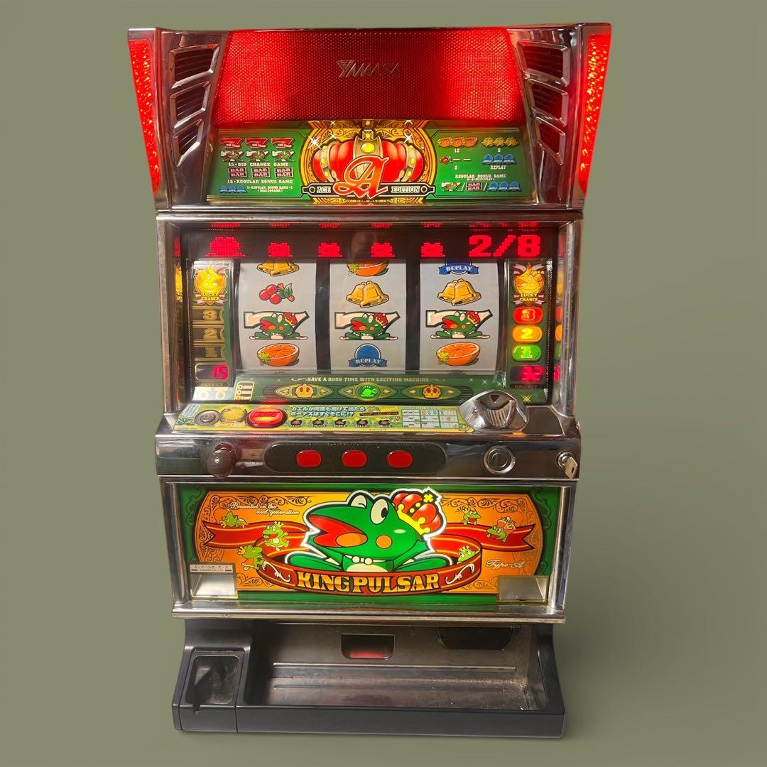 動作良好 パチスロ実機 山佐 キングパルサーエース 機 レトロスロット