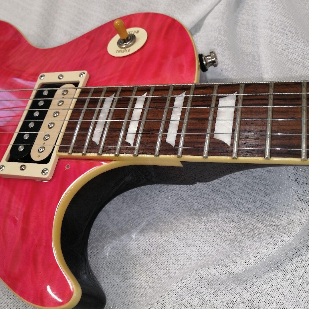 Burny Super Grade レスポールタイプ エレキギター ピンク