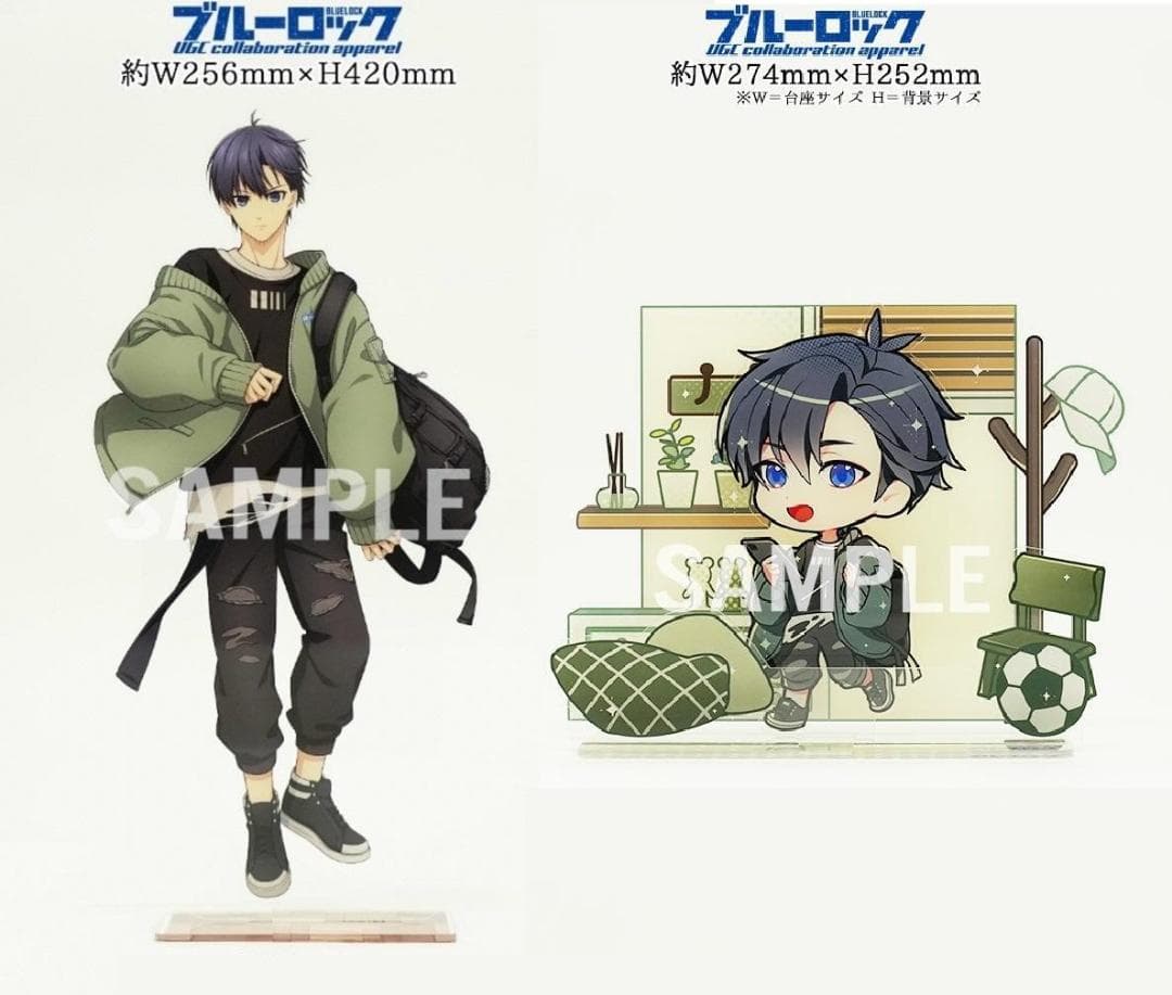 ブルーロック 潔世一 UGCコラボ アパレル BIGアクリルスタンド Wセット