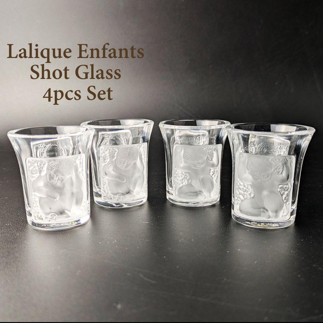 生命の芸術★ラリック アンファン ショットグラス 4個セット アールデコフランス