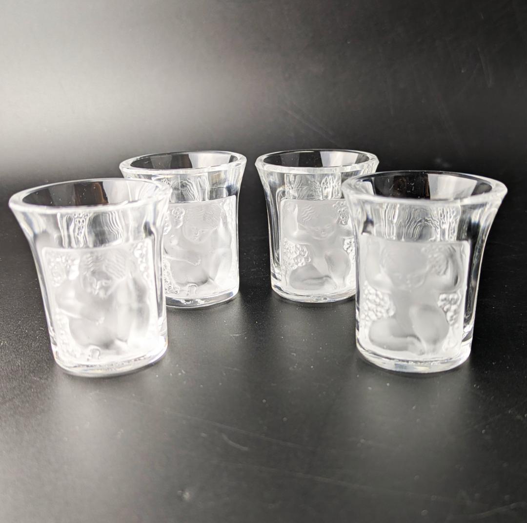 生命の芸術★ラリック アンファン ショットグラス 4個セット アールデコフランス