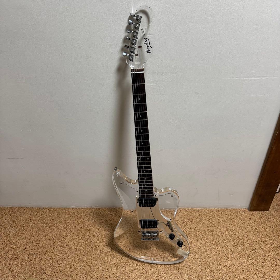 Barclay クリスタルギター　透明　レア　スケルトン　ケース付き