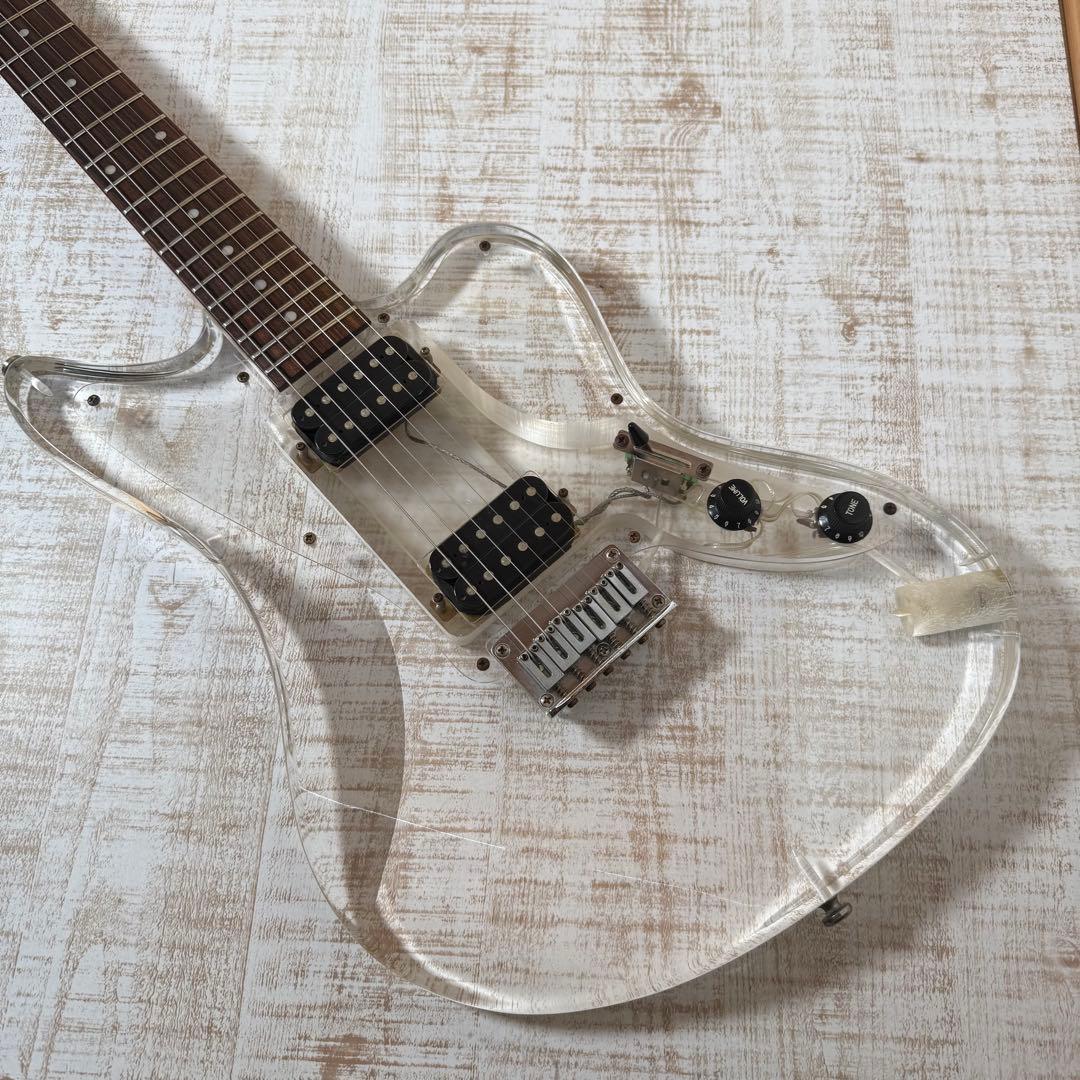 Barclay クリスタルギター　透明　レア　スケルトン　ケース付き
