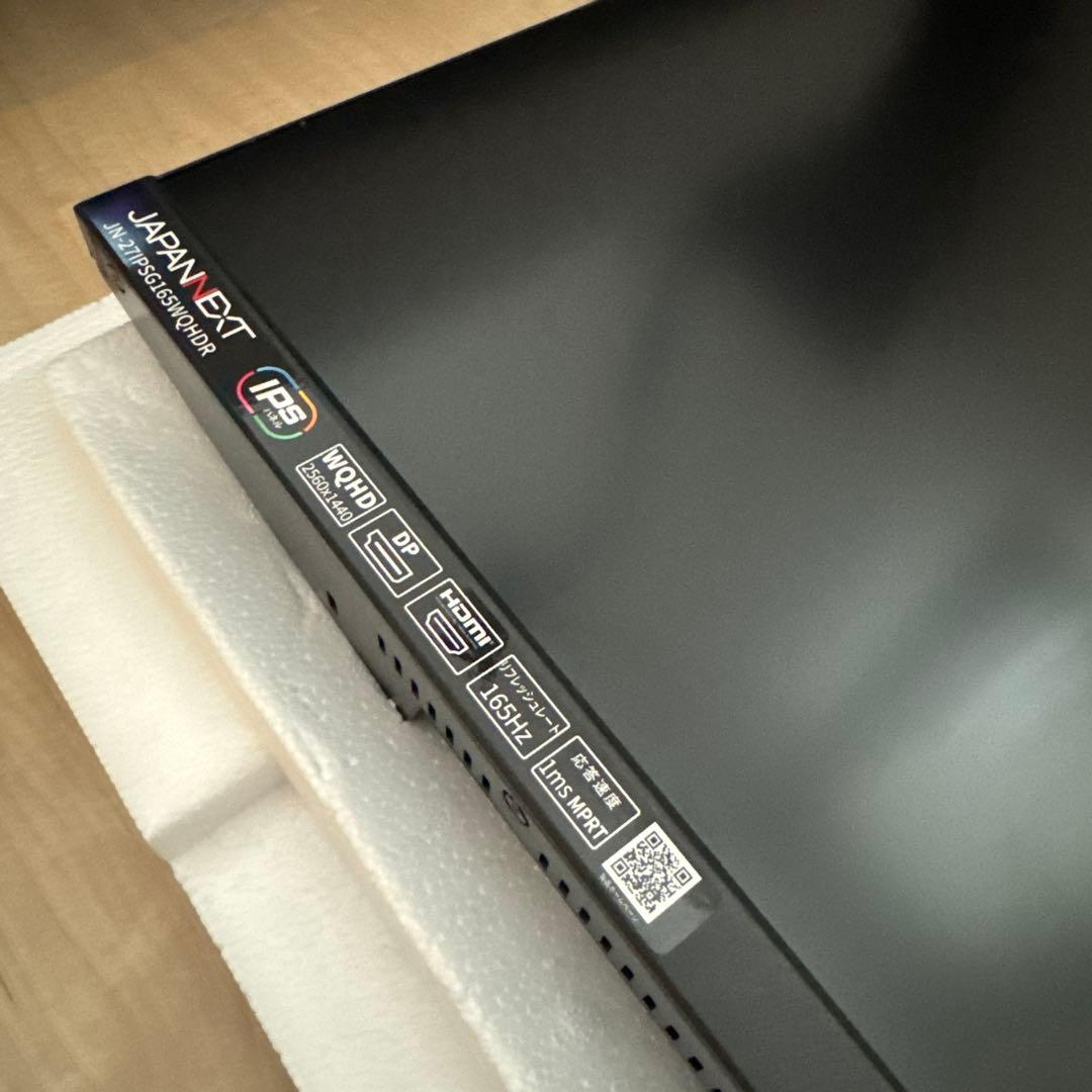 JAPANNEXT 27インチ ゲーミングモニター WQHD IPS 165Hz