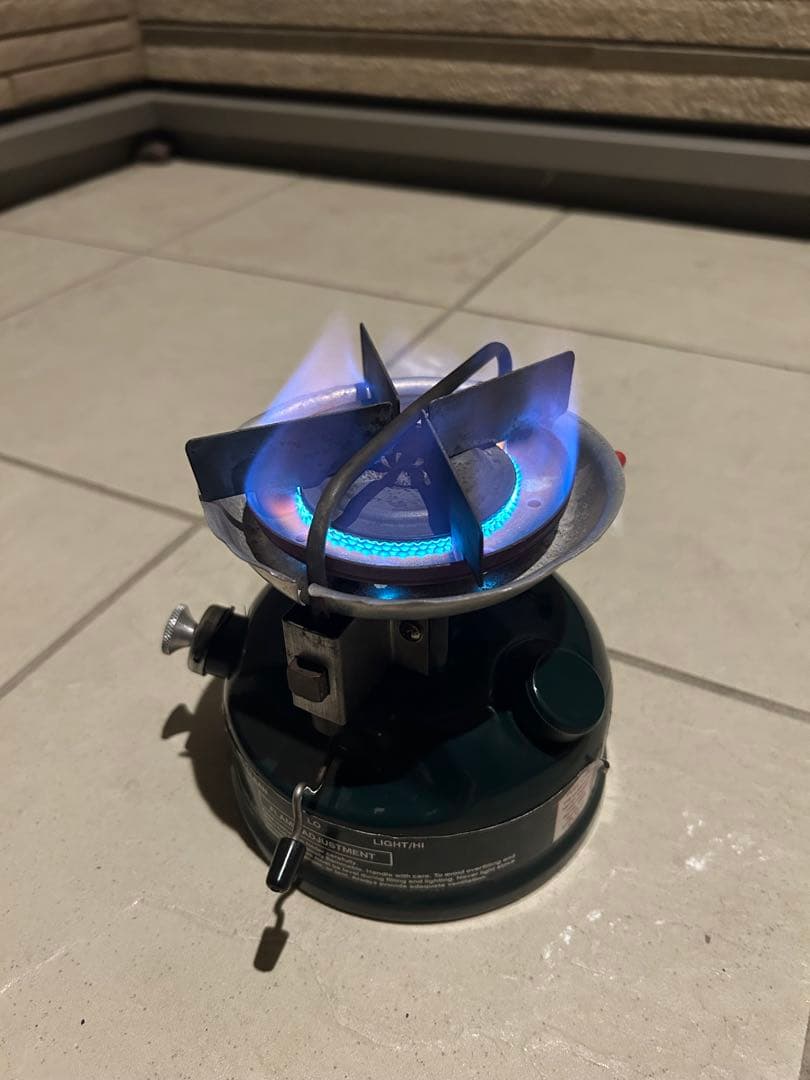 【希少品・動作確認済】コールマン508 バーナー　2レバー式　カバー、付属品付き