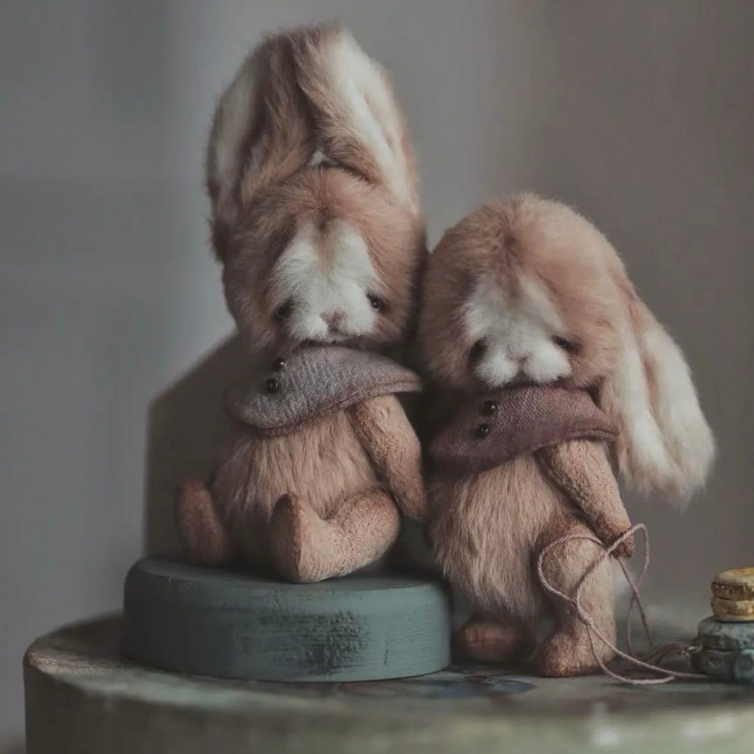 ぬいぐるみ アーティストベア テディベア 海外作家様 気怠うさぎ 兎
